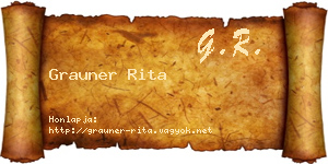 Grauner Rita névjegykártya